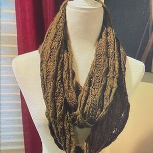 Cozy Olive Knit Scarf